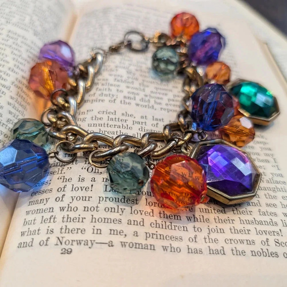 Multicolor Gemstone Charm Bracelet - Picture 3 of 7